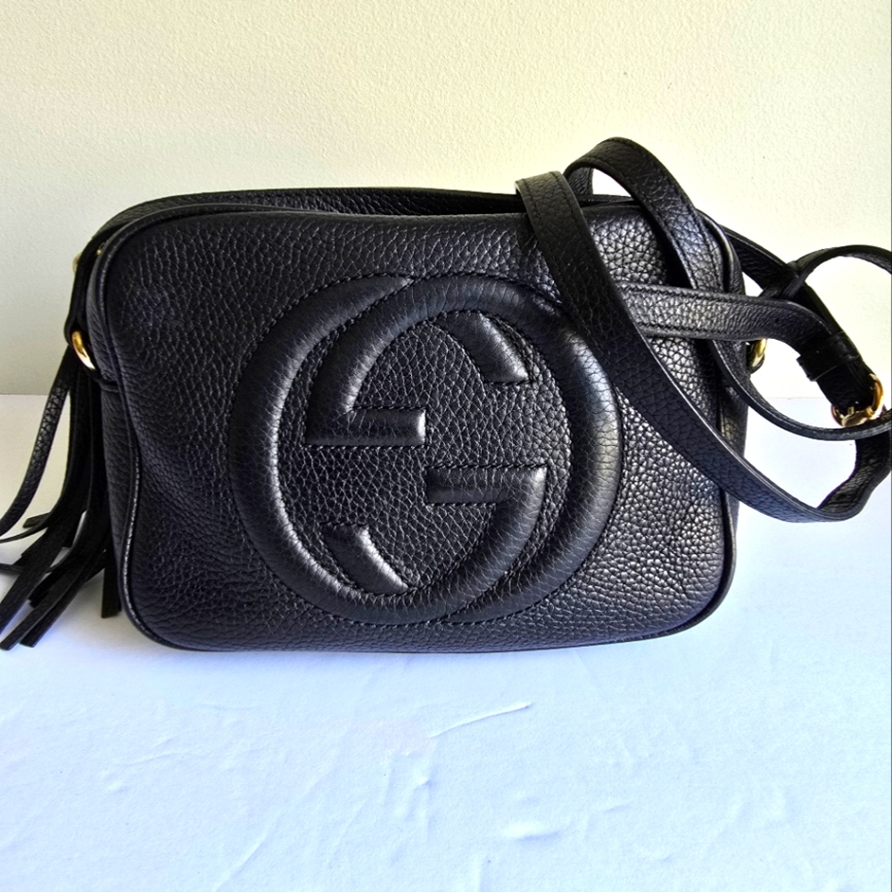Authentic Gucci Soho Crossbody Bag Black